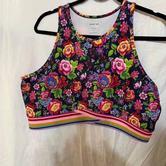 Johnny Was Bee Active Cantero SET. High Waist Criss Cross Leggings & Crop Top XL - Picture 4 of 7